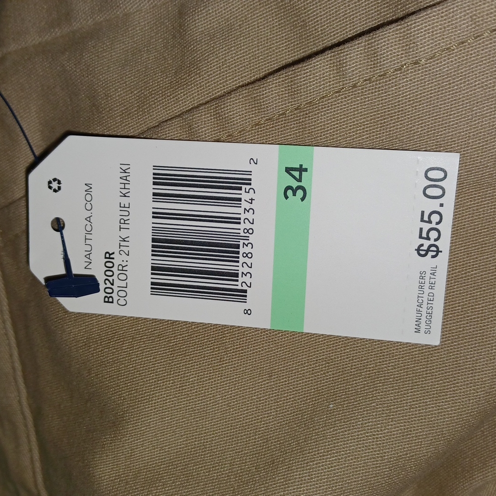 Nautica Deck Khaki Shorts Classic Fit Color-Tan NWT - Picture 8 of 10
